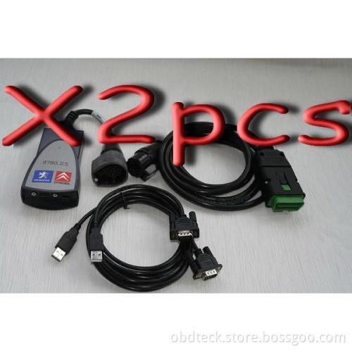 lexia3 Citroen Peugeot diagnostic pp2000 v45 v46 (three cables)-2pcs